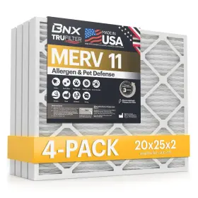 BN-M11D-20X25X2-4PP BNX Merv Pack Allergen Defense Hvac Air