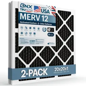BN-M12S-20X20X1-2PP BNX Pack Merv Odor Defense Trufilter Air