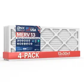 BN-M13D-12X30X1-4PP BNX Merv Pack Pleated Electrostatic Air