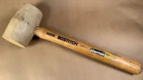 076174575354 BOSTITCH Stanely Rubber Mallet Hickory Handle
