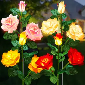 JYG-161 BRIGHTOWN Solar Garden Lights Pack Led Flower Bigger