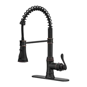 4553-ORB BWE Single Handle High Arc Kitchen Faucet Solid Hole
