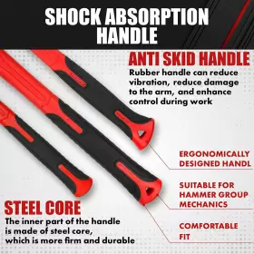 C-T021 C-T Hammer Set Fiberglass Handle Mallet Shock Grip #2