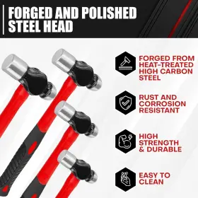 T4-2 C-T Hammer Set Fiberglass Handle Ball Peen #2