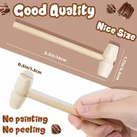 759337629179 CAFFOX Mini Wooden Hammers Chocolate Mallets #2
