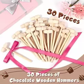 759337629179 CAFFOX Mini Wooden Hammers Chocolate Mallets #3