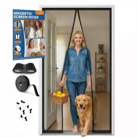 714855145006 CANLENE Magnetic Screen Door Reinforced Mesh