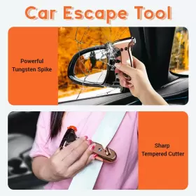 SA40 CAR HOME Sensen Window Breaker Seatbelt Cutter Emergency #3