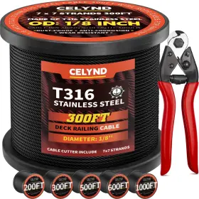 735812360805 CELYND Steel Cable Railing Wire Rope Deck