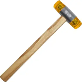 CZ-YELLOW-27 CHANGYU Rubber Hammer Wooden Handle Double