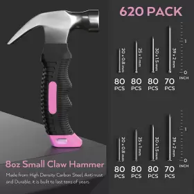 B08XBG6PT8 PINK Nails Kit #3