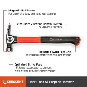 744110877304 CRESCENT Fiberglass General Hammer