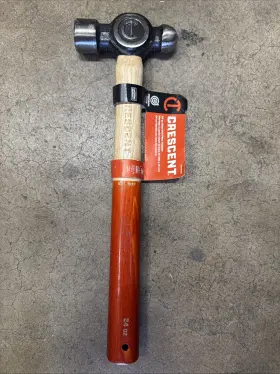 CHWPB24 CRESCENT Wood Ball Peen Hammer Hickory Handle