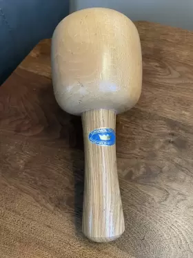 22204 CROWN TOOLS Lacquered Finish Round Woodcarvers Mallet