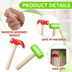 KV-DEEKIN-381 DEEKIN Toys Hammer Wooden Claw Simulation #3