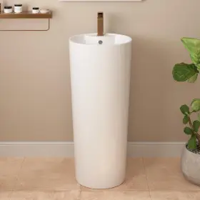 DV-1P527 DEERVALLEY Pedestal Sink Basin Ceramic Led Apex