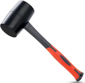 T21-1OZ DESHIL Rubber Mallet Hammer Head Fiberglass Handle Fo