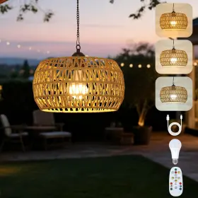 250703A1 EAYAYA Rechargeable Chandelier Battery Rattan Light