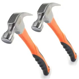 ET-CHF16-PACKOF2 EDWARD TOOLS Claw Hammer Set Fiberglass Grip