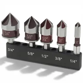 EMT002 EMSTAR Drill Bit Set Countersink Flutes Hex Shank