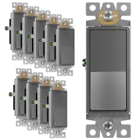 91150-SG-10PCS ENERLITES Paddle Switch Rocker Single Pole