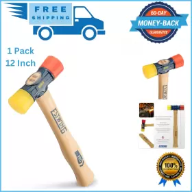 757073431681 ESTWING Rubber Mallet Double Hammer Wood Handle
