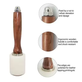645635365157 EVWOGE Carving Hammer Mallet Cowhide Sew Clu #3