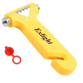 8EXAM-19 EXLIGHT Car Seatbelt Cutter Safety Hammer Set Window