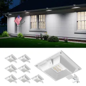 FA0416-8 FALOVE Pack Solar Gutter Lights Waterproof Led