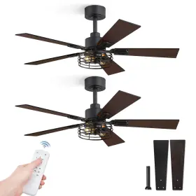 LQ42 FANBULOUS Ceiling Fan Pack Caged Blade Farmhouse