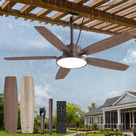 PDX52 FANBULOUS Ceiling Fan Led Light Remote Waterproof Oil