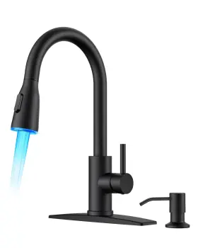 FF0033B-UZG FORIOUS Led Kitchen Faucet High Arc Single Handle