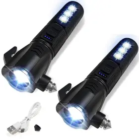 PCD01 GEEBONFLUGENS Emergency Car Flashlight Dual Light Wi