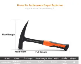 HAMMER-081624 GLOROUSAMC Geological Hammer Pointed Tip #2