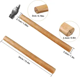 445045724789 GNIEMCKIN Wood Hammer Handle Pack #2