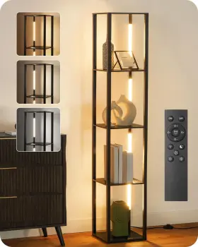 B51LD05 GOEBLESON Led Floor Lamp Shelf Dimmable