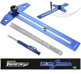 071801 GRENPRO Woodworking Scriber Marking Tool Square Ruler