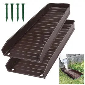 240103 HAHOME Pack Gutter Downspout Extensions Rain Splash