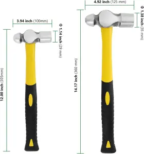 313024279247 HAKZEON Ball Peen Hammer Set Forged Steel Pain #2