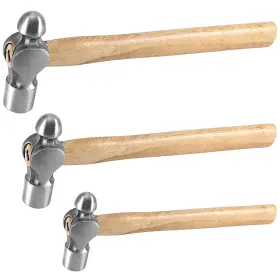 796062153890 HAKZEON Wood Handle Ball Peen Hammer Pein Set