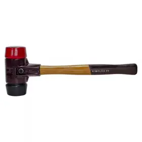 705353132230 HALDER Simplex Rubber Mallet Wood Handle