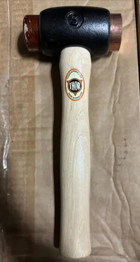 03-214 HAMMER Thor Copper Rawhide Mallet