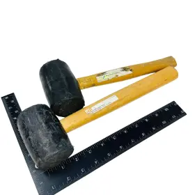 676989 HDX Head Rubber Mallets Wood Handle #2
