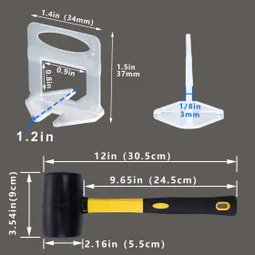 738508895490 HEILUON Tile Leveling Spacers Leveler Clips 5500 #2
