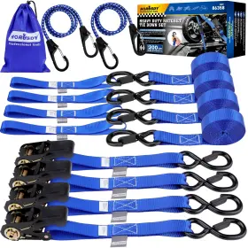 86358 HORUSDY Ratchet Straps Safety Hooks Pack Down Lock