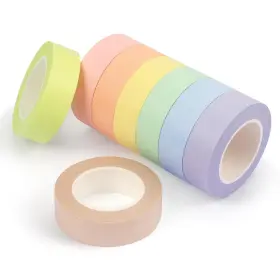 HU6701 HUTOU Washi Tape Pastel Rolls Masking Rainbow Painters