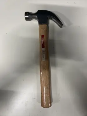 16OZ HYPER TOUGH Claw Hammer Wood Handle Carpenter