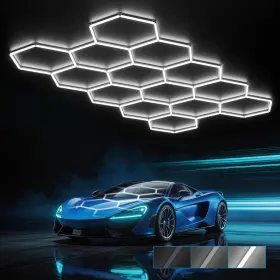 AC14HEX-DM HYPERLITE Led Garage Light Hexagon Grid Dimmable