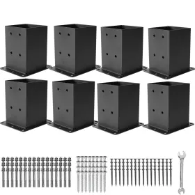 N037585 ICOKIN Post Deck Bracket Steel Powder Coated Base