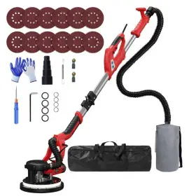 IM008R IMQUALI Drywall Sander Led Light Vacuum Dust Discs Amp